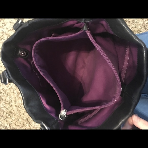 Ashley Black Leather Satchel - Picture 4 of 5